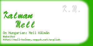 kalman mell business card